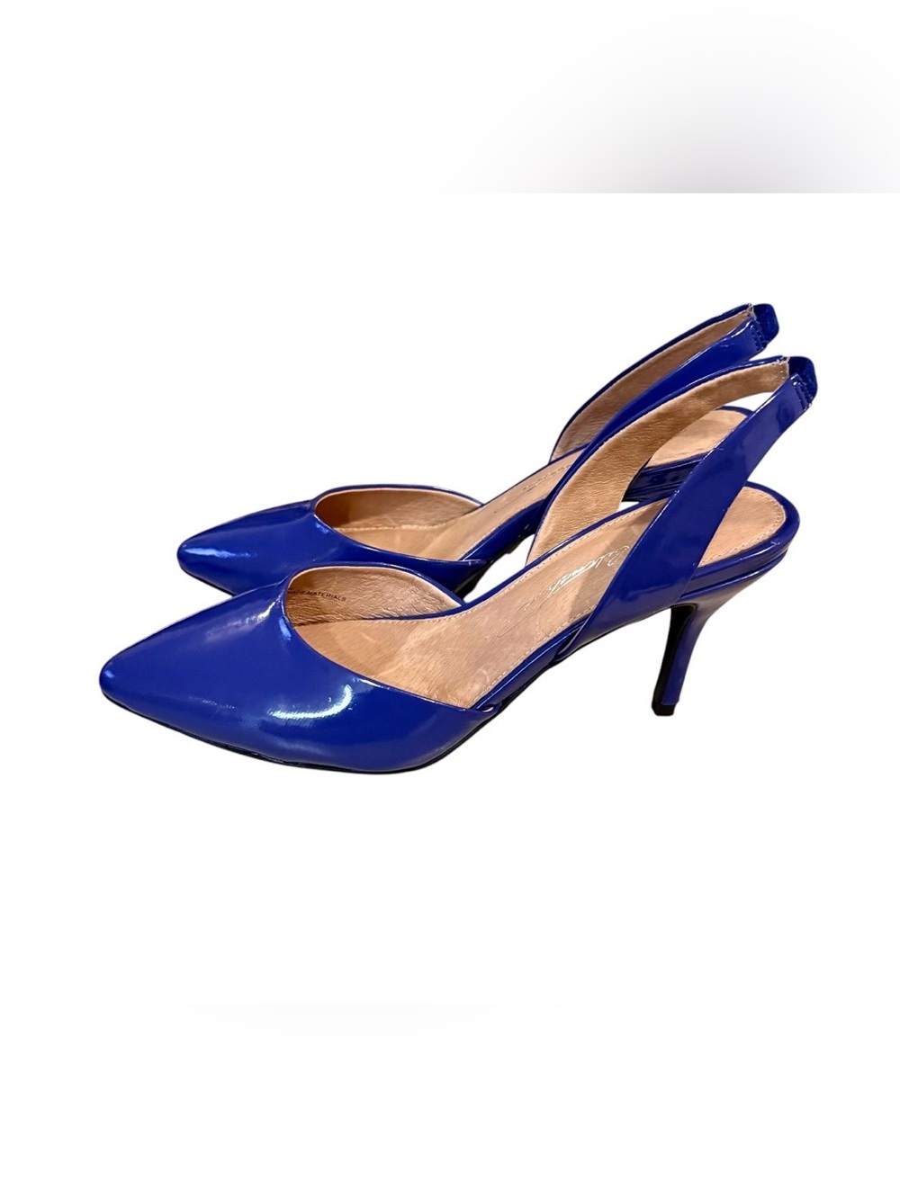 Hal Rubenstein Women’s Patent Leather Stretch Slingback Heels